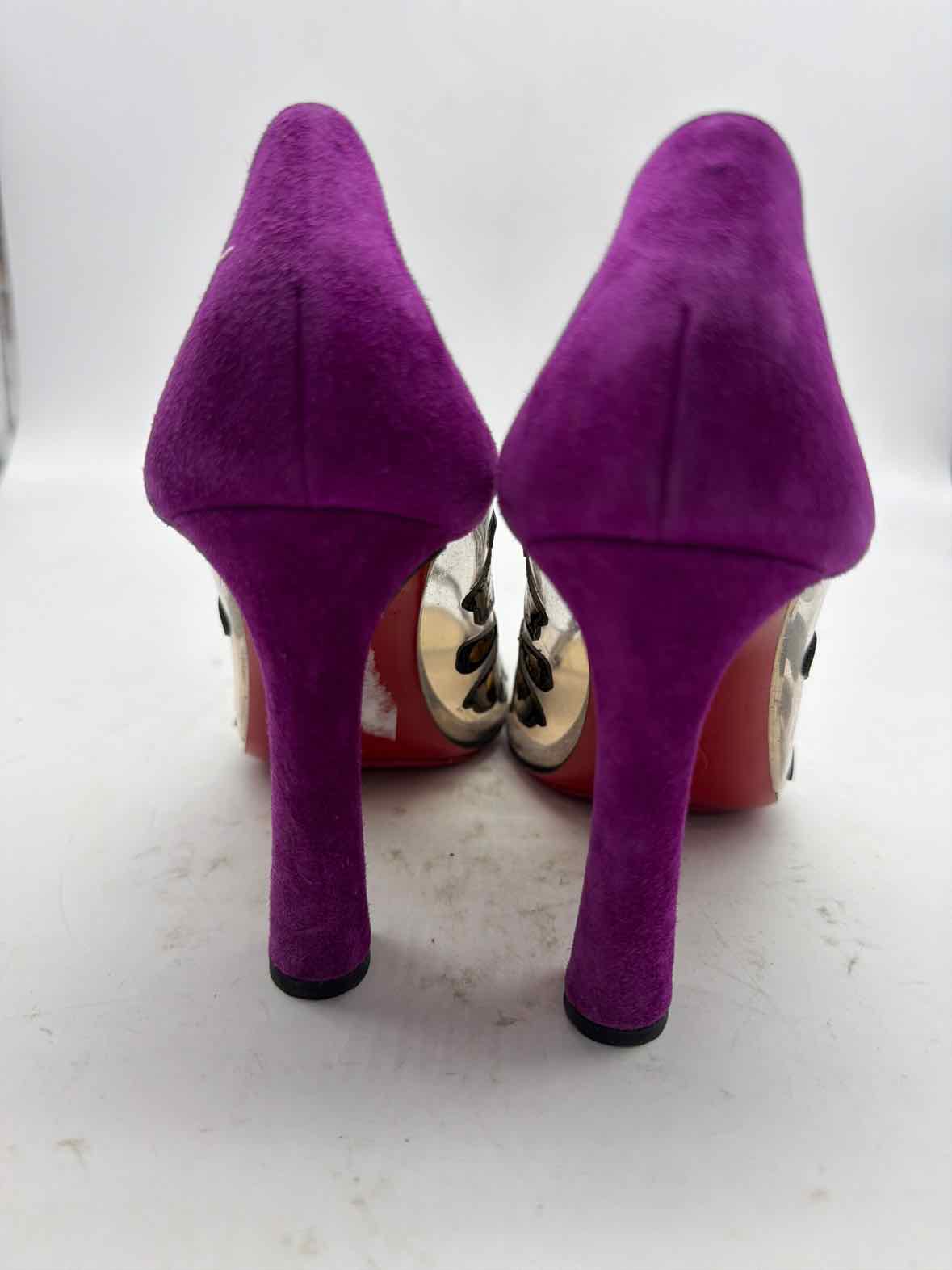 Pre-Owned Christian Louboutin Clear Size 36.5 Peep Toe Heels | True Fashionistas.