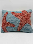 Orange & Blue Starfish Pillow | True Fashionistas.