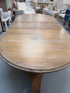 Taupe Wood Dining Room Table w/White Wash | True Fashionistas.
