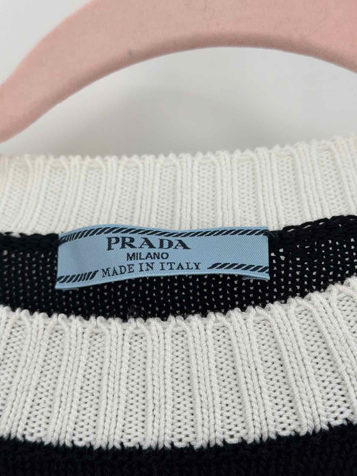 Pre-Owned Prada Black Size 42/8 Knit Short Short Sleeve Dress | True Fashionistas.