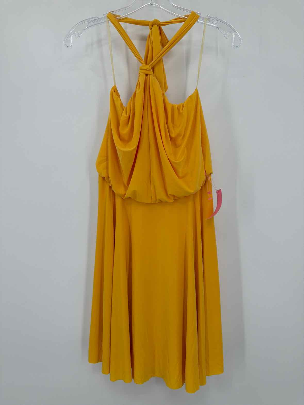 Pre-Owned T Bags Los Angeles Yellow Size Medium Short Sleeveless Dress | True Fashionistas.