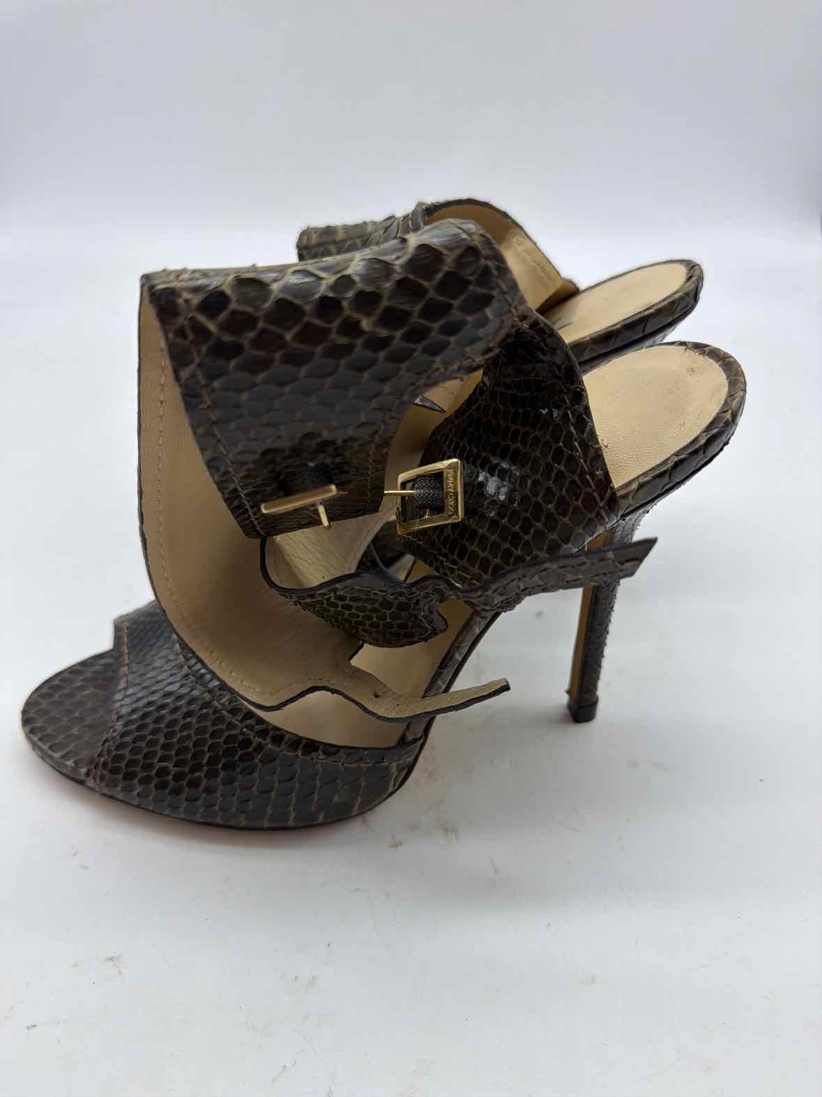 Pre-Owned Jimmy Choo Brown Size 7 Strappy Heels | True Fashionistas.