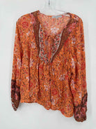 Pre-Owned Miss Sparkling Orange Size Medium Blouse | True Fashionistas.