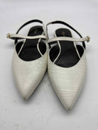 Pre-Owned Celine White Size 9 Slingback Flats | True Fashionistas.