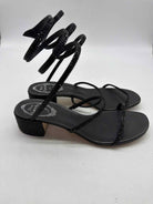 Pre-Owned Rene Caovilla Black Size 37.5 Strappy Heels | True Fashionistas.