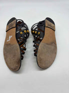 Pre-Owned Valentino Black Size 39 Rockstud Strappy Sandals | True Fashionistas.