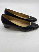 Pre-Owned Salvatore Ferragamo Navy Size 8.5 Block Heel Heels | True Fashionistas.