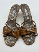 Pre-Owned Manolo Blahnik Brown Size 8.5 Mule Heels | True Fashionistas.