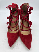 Pre-Owned Gianvito Rossi Red Size 7.5 Strappy Heels | True Fashionistas.