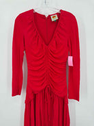 Pre-Owned Farm Rio Red Size Small Long Long Sleeve Dress | True Fashionistas.