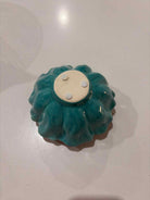 Turquoise Ceramic FLower Frog Decorative Accessory | True Fashionistas.