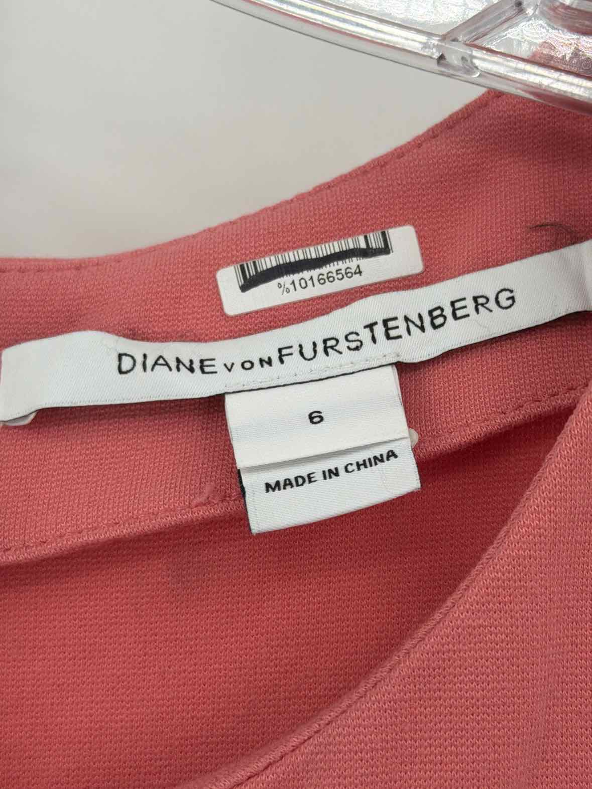 Pre-Owned Diane Von Furstenberg Pink Size 6 Short Sleeveless Dress | True Fashionistas.