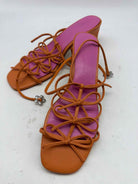 Pre-Owned Lisa Says Gah Orange Size 9 Strappy Heels | True Fashionistas.