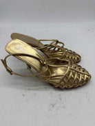 Pre-Owned Prada Gold Size 5.5 Strappy Heels | True Fashionistas.