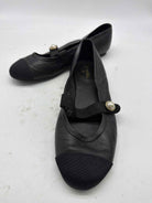 Pre-Owned Chanel Black Size 9.5 Mary Jane Flats | True Fashionistas.