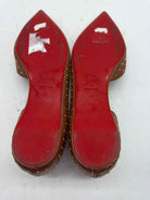Pre-Owned Christian Louboutin Tan Size 9 D'orsay Flats | True Fashionistas.