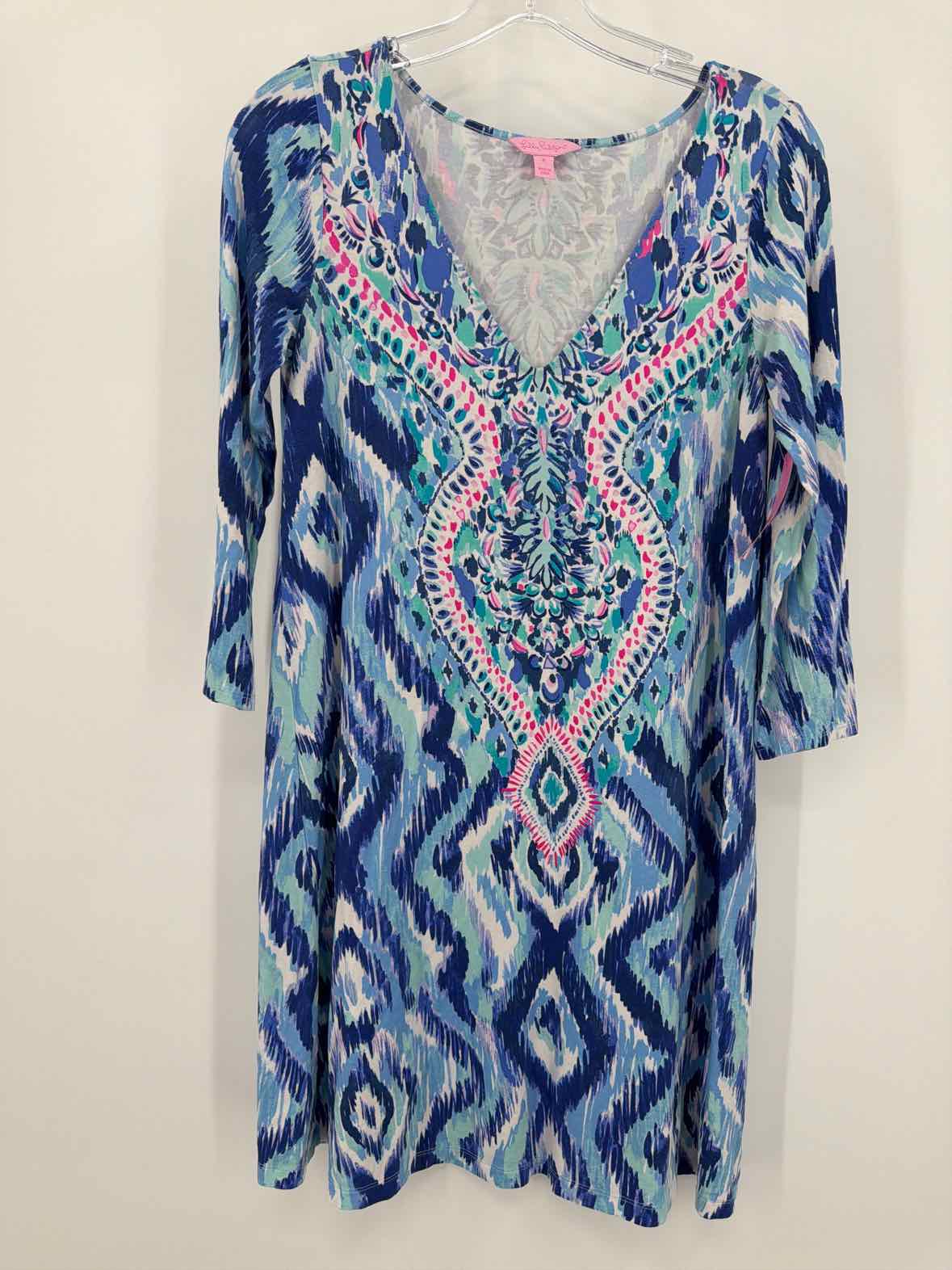 Pre-Owned Lilly Pulitzer Blue Size Small Short Long Sleeve Dress | True Fashionistas.