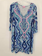 Pre-Owned Lilly Pulitzer Blue Size Small Short Long Sleeve Dress | True Fashionistas.