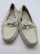 Pre-Owned Gucci White Size 39.5 drivers Flats | True Fashionistas.