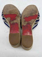 Pre-Owned Christian Louboutin Navy Size 7 Espadrille Heels | True Fashionistas.