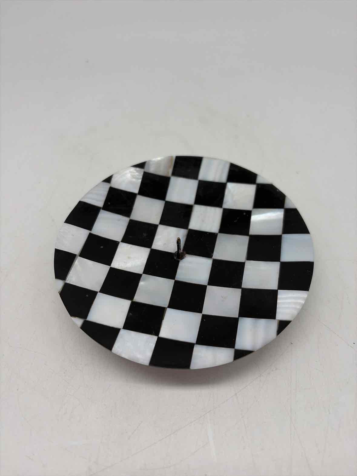 Black & White Check Candle Holder | True Fashionistas.