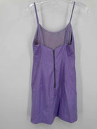 Pre-Owned Alice + Olivia Purple Size 4 Faux Leather Short Sleeveless Dress | True Fashionistas.