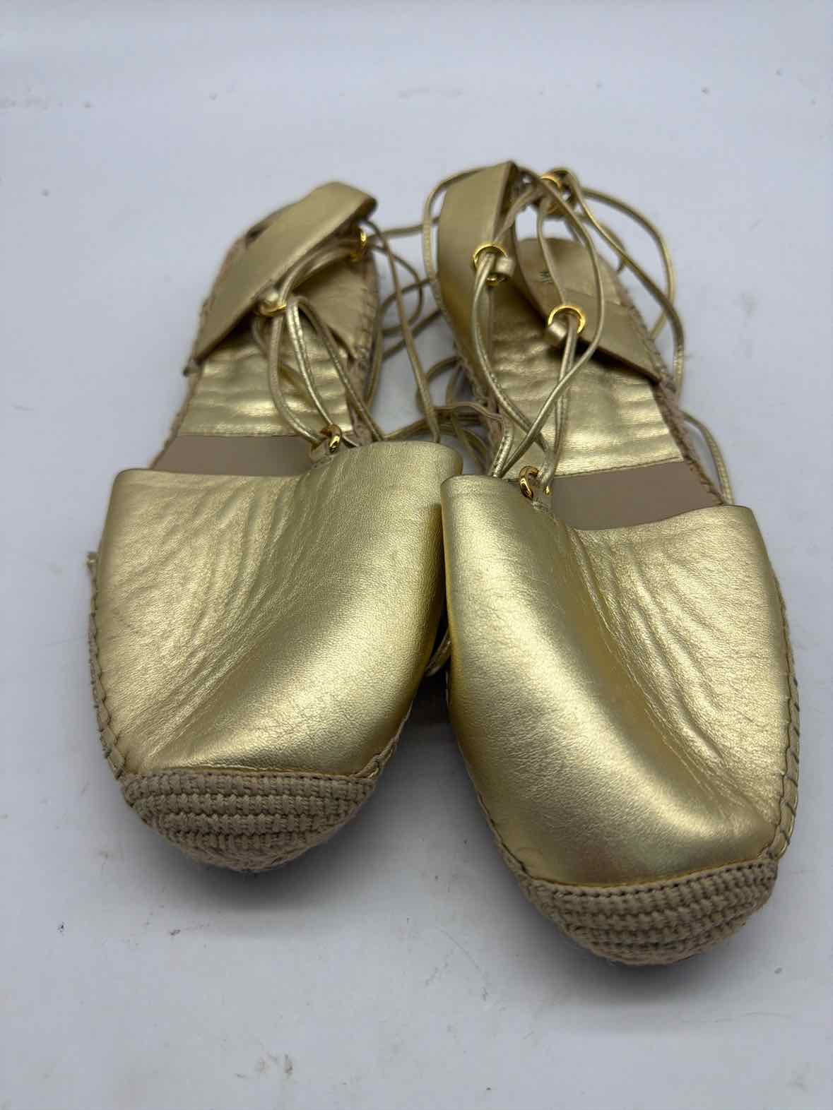 Pre-Owned Michael Kors Collection Gold Size 38.5 Espadrille Flats | True Fashionistas.