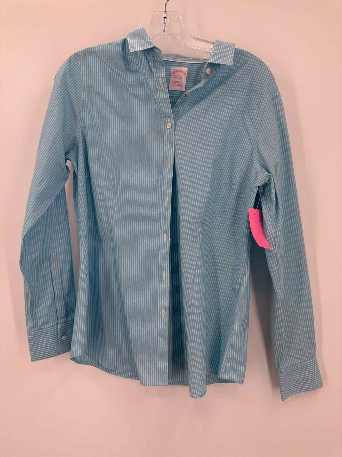 Pre-Owned Brooks Brothers Blue Size 10 Stripe Button Down | True Fashionistas.