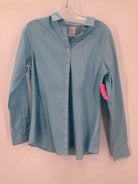 Pre-Owned Brooks Brothers Blue Size 10 Stripe Button Down | True Fashionistas.