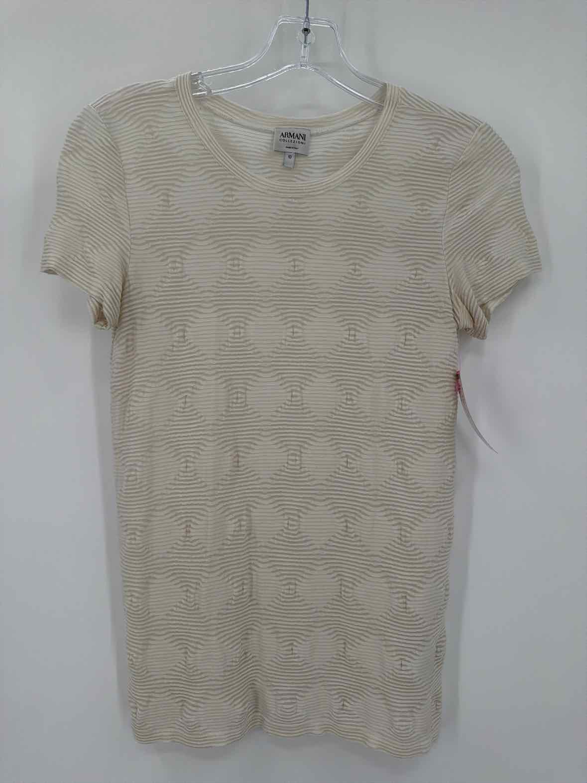 Pre-Owned Armani Collezioni Ivory Size 10 T-shirt | True Fashionistas.