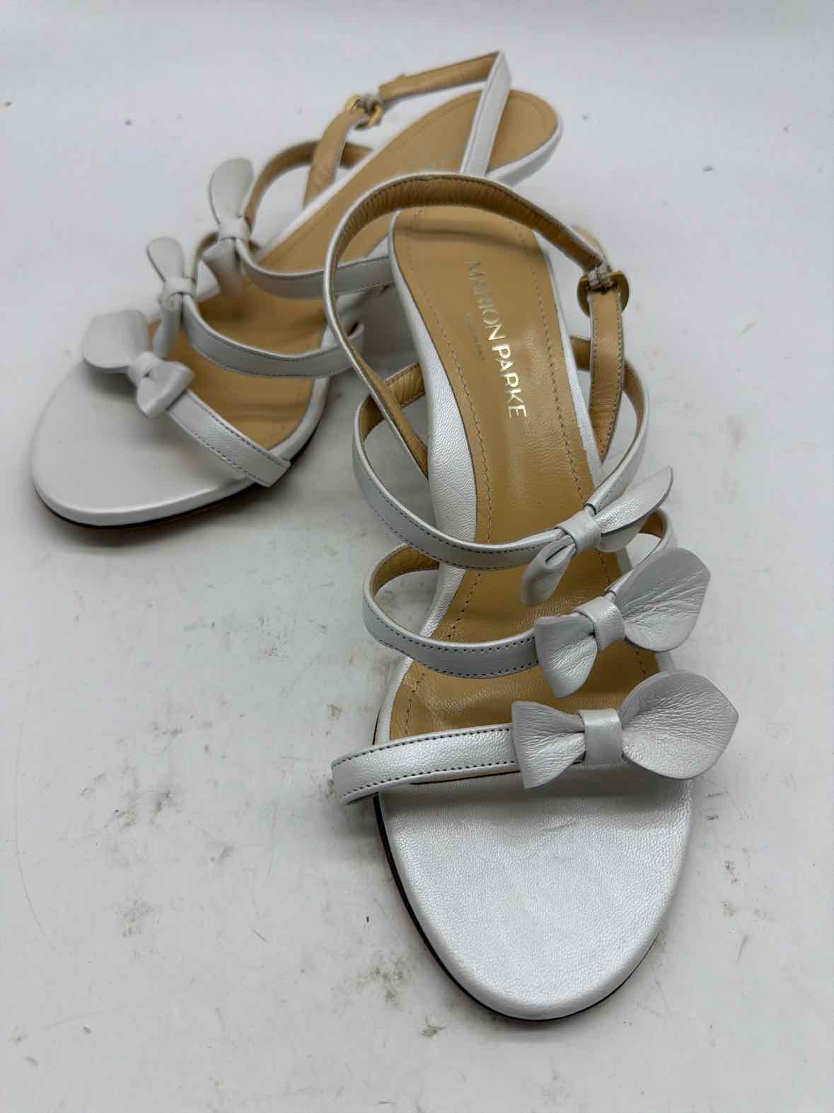 Pre-Owned Marion Parke White Size 36 Slingback Heels | True Fashionistas.