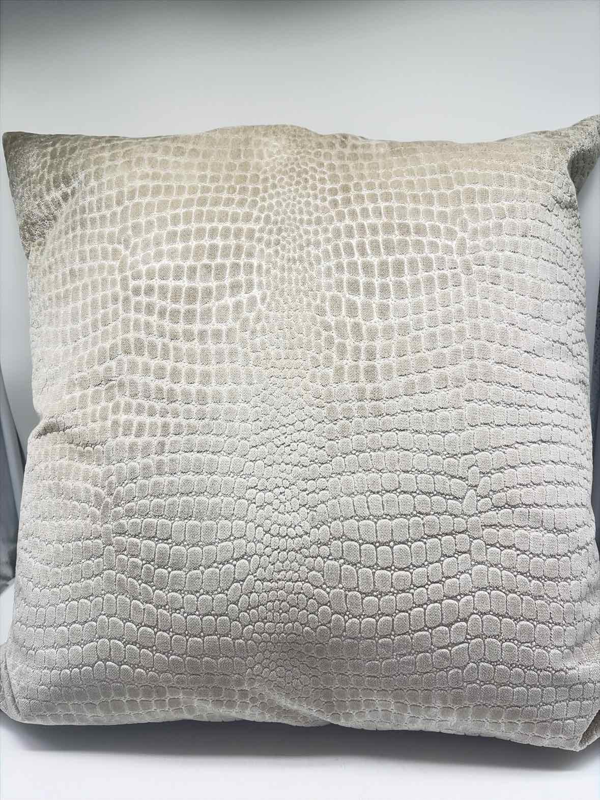 Ethan Allen Beige Crocodile Pillow | True Fashionistas.