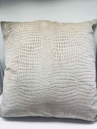 Ethan Allen Beige Crocodile Pillow | True Fashionistas.