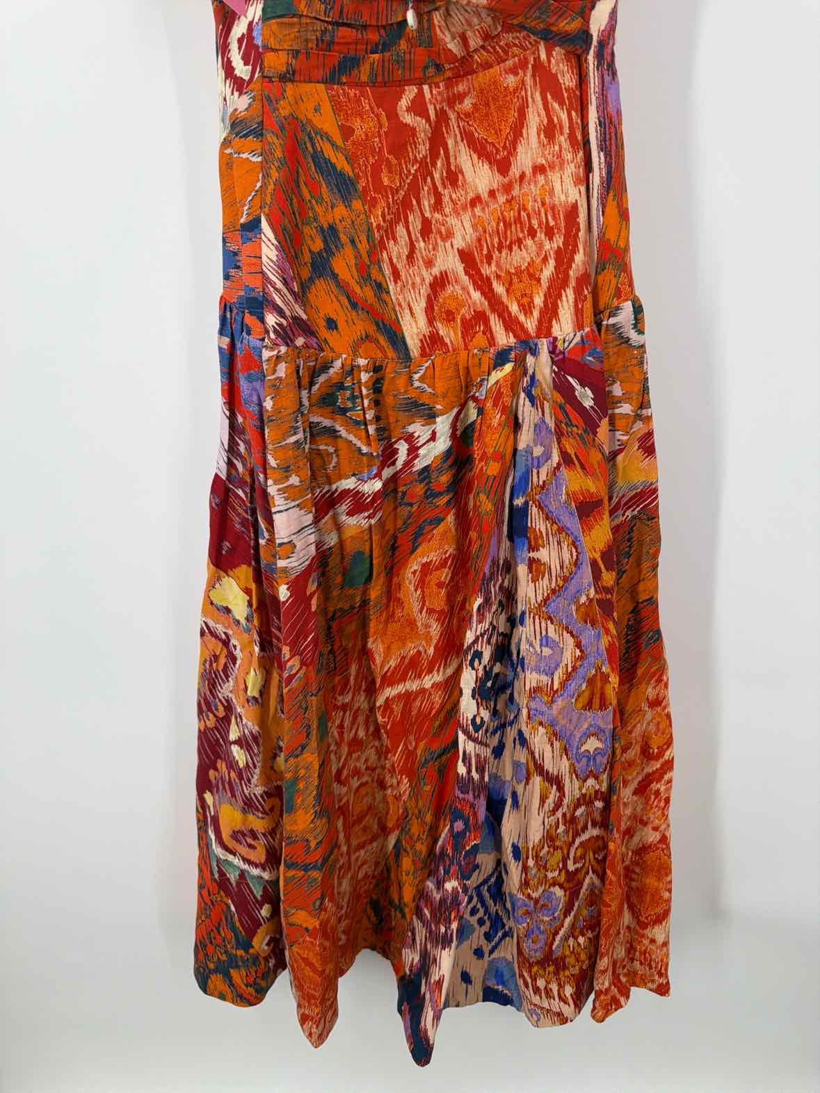 Pre-Owned Farm Rio Orange Size XS Long Sleeveless Dress | True Fashionistas.