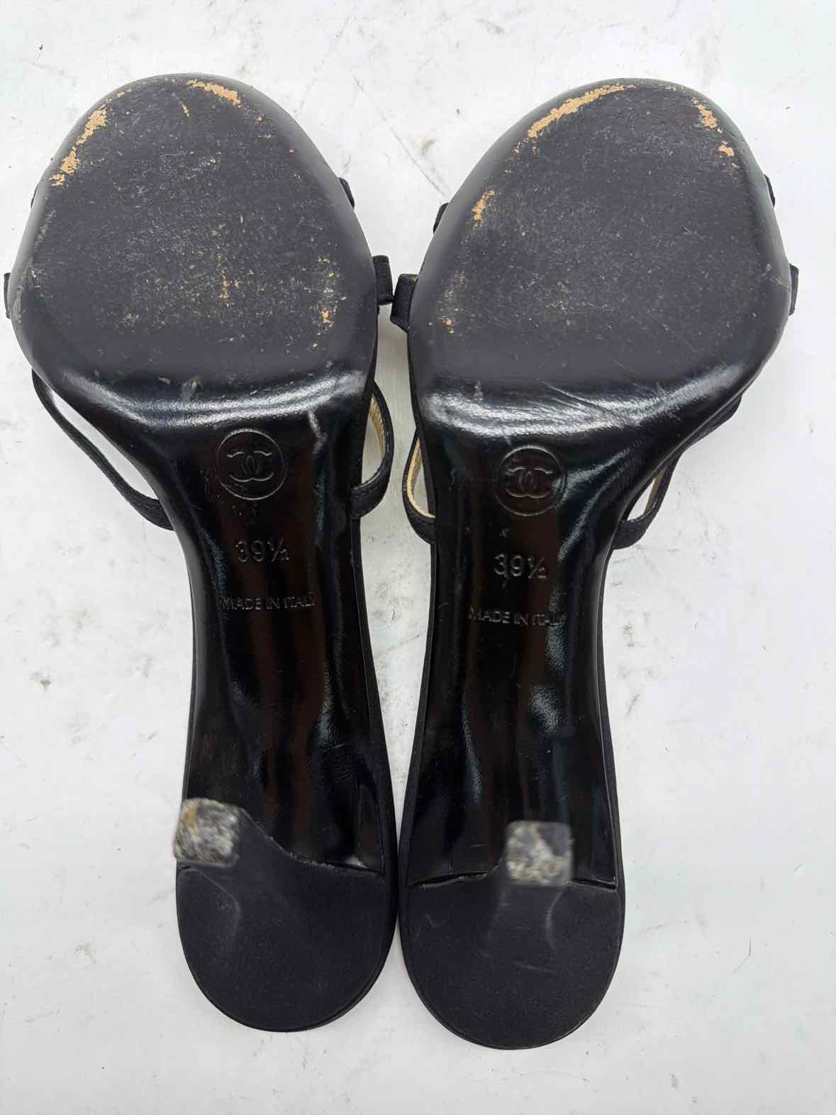 Pre-Owned Chanel Black Size 9.5 Mule Heels | True Fashionistas.