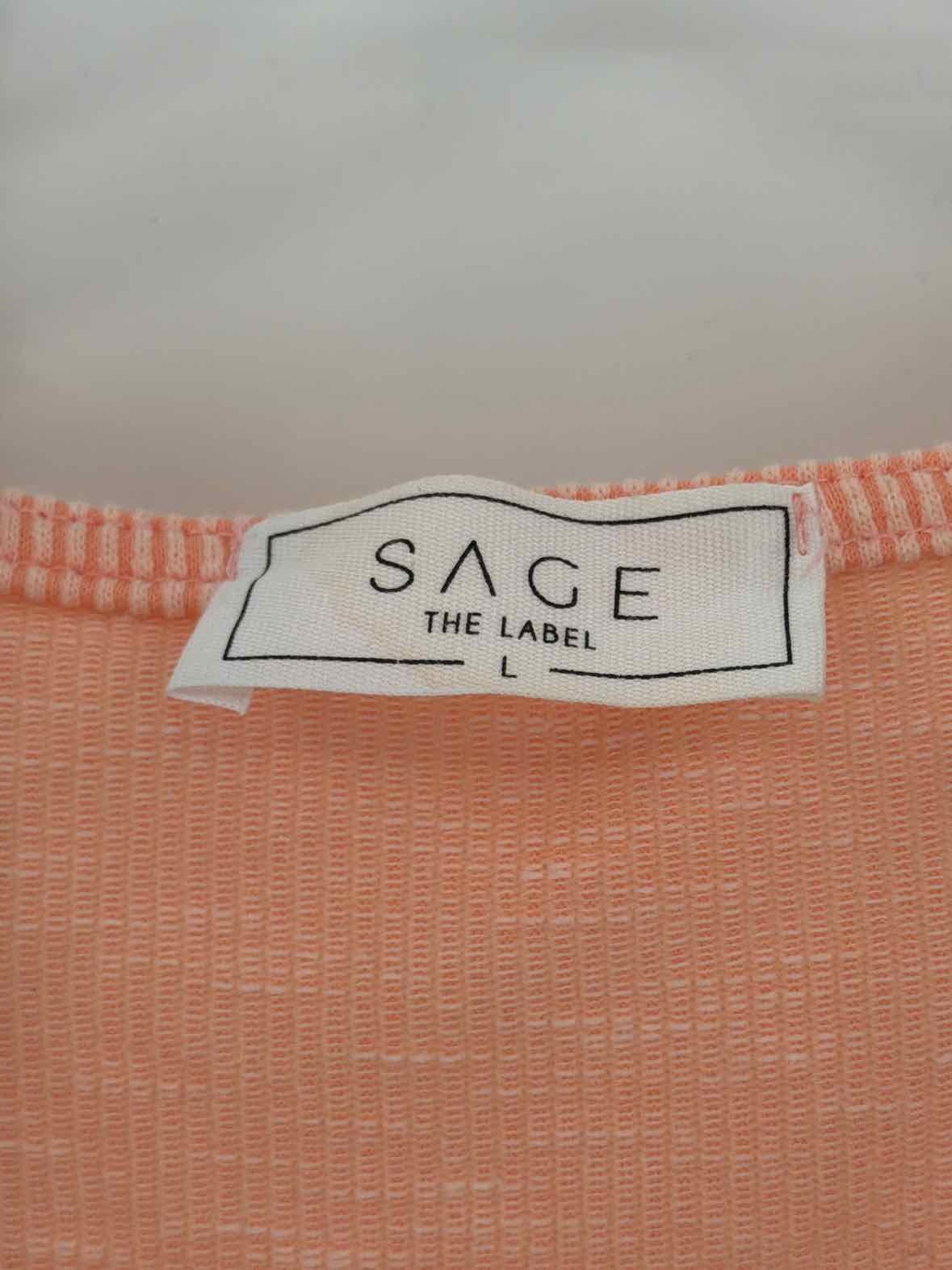 Pre-Owned Sage Orange Size Large Short Sleeveless Dress | True Fashionistas.