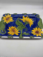 Tika Blue & Yellow Sunflower Platter | True Fashionistas.