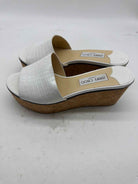 Pre-Owned Jimmy Choo White Size 9.5 Wedge Heels | True Fashionistas.