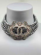 Pre-Owned Chanel Silver Multi Strand Choker Necklace | True Fashionistas.