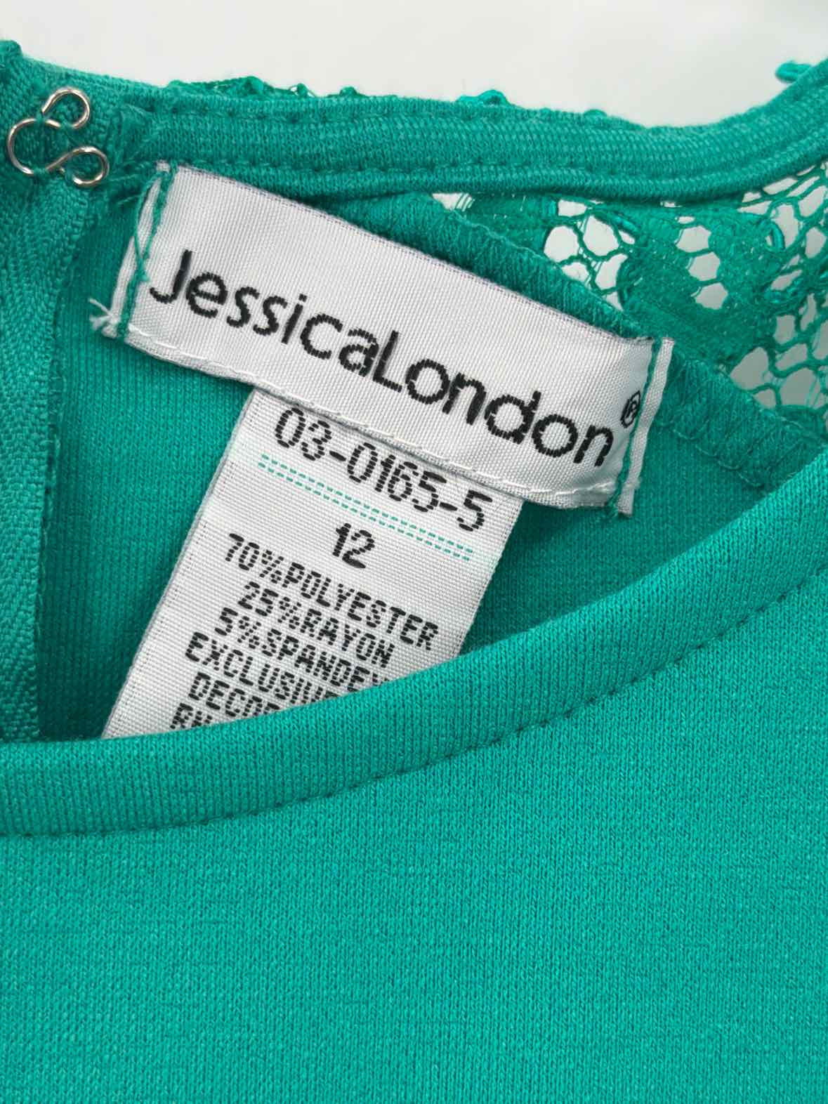 Pre-Owned Jessica London Green Size 12 Short Short Sleeve Dress | True Fashionistas.
