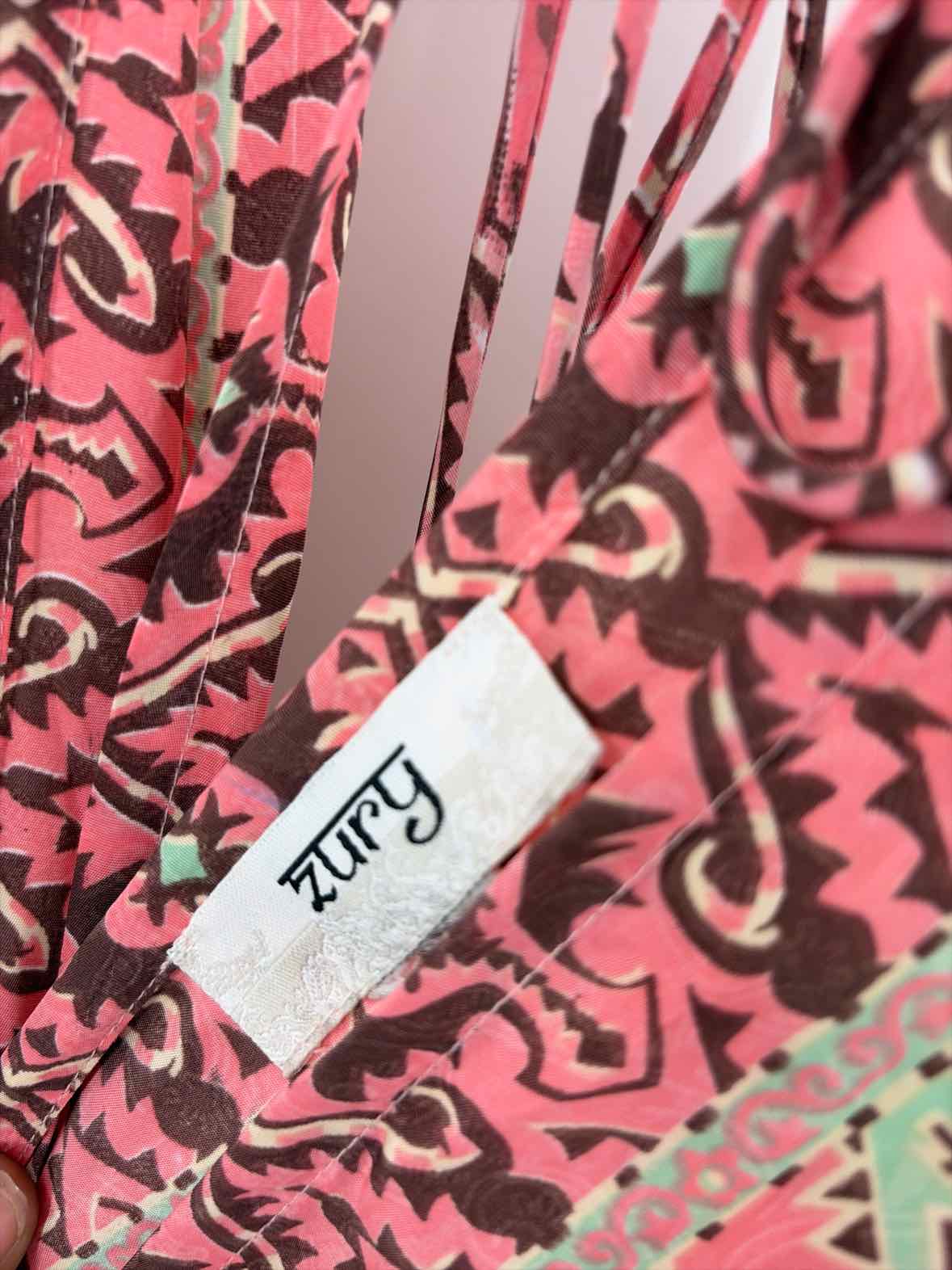 Pre-Owned Zury Pink Size One Size Maxi Short Sleeve Dress | True Fashionistas.