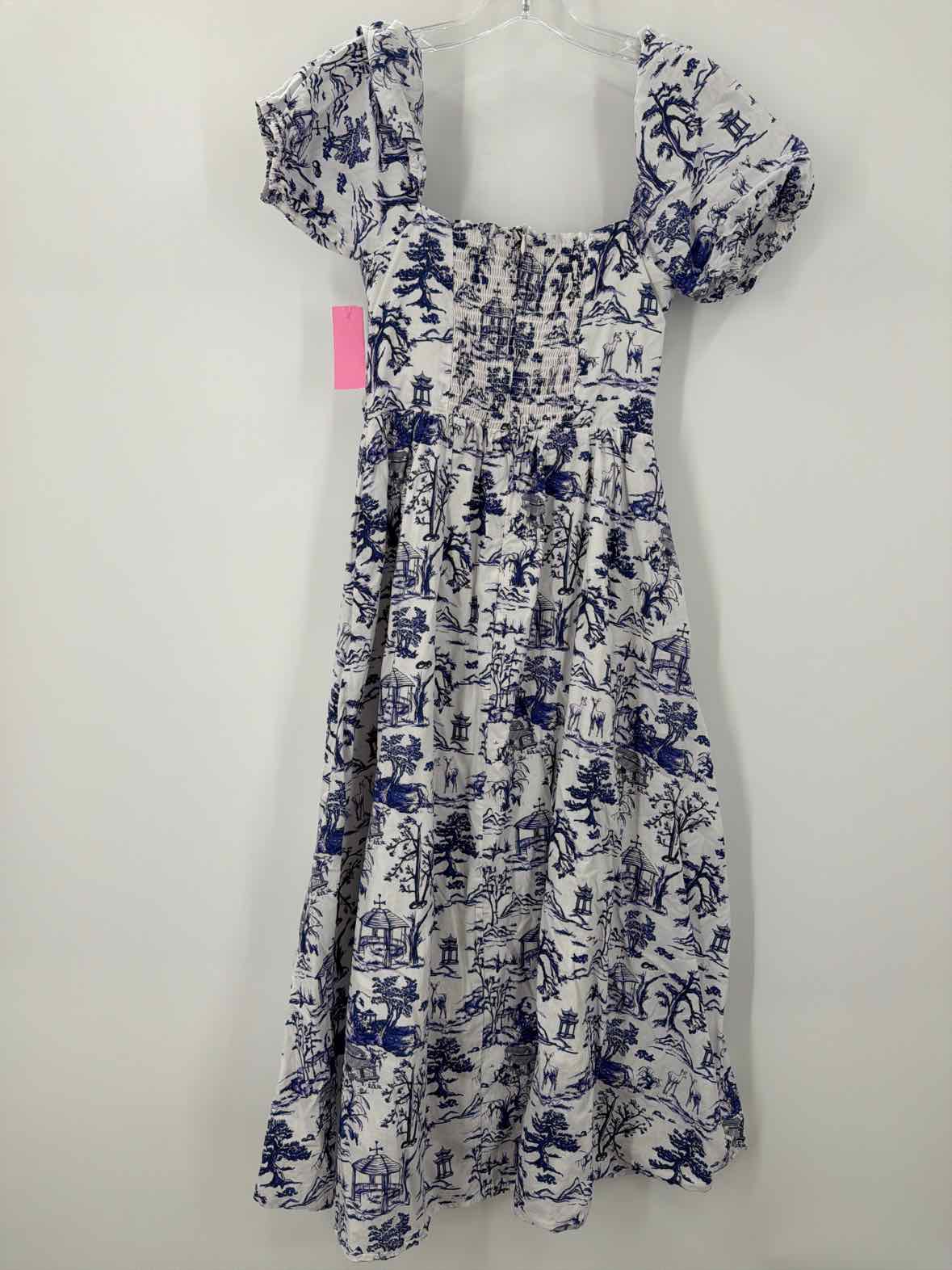 Pre-Owned O.P.T. Blue Size Small Long Short Sleeve Dress | True Fashionistas.