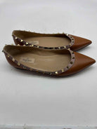 Pre-Owned Valentino Tan Size 39 Rockstud Slip On Flats | True Fashionistas.