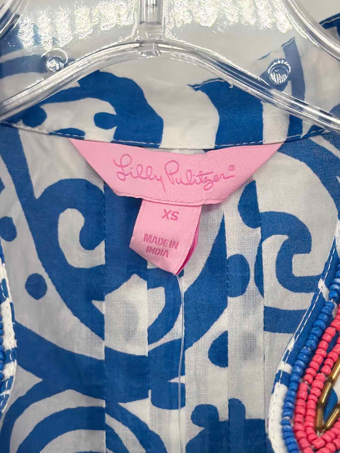 Pre-Owned Lilly Pulitzer Blue Size XS Tunic Blouse | True Fashionistas.