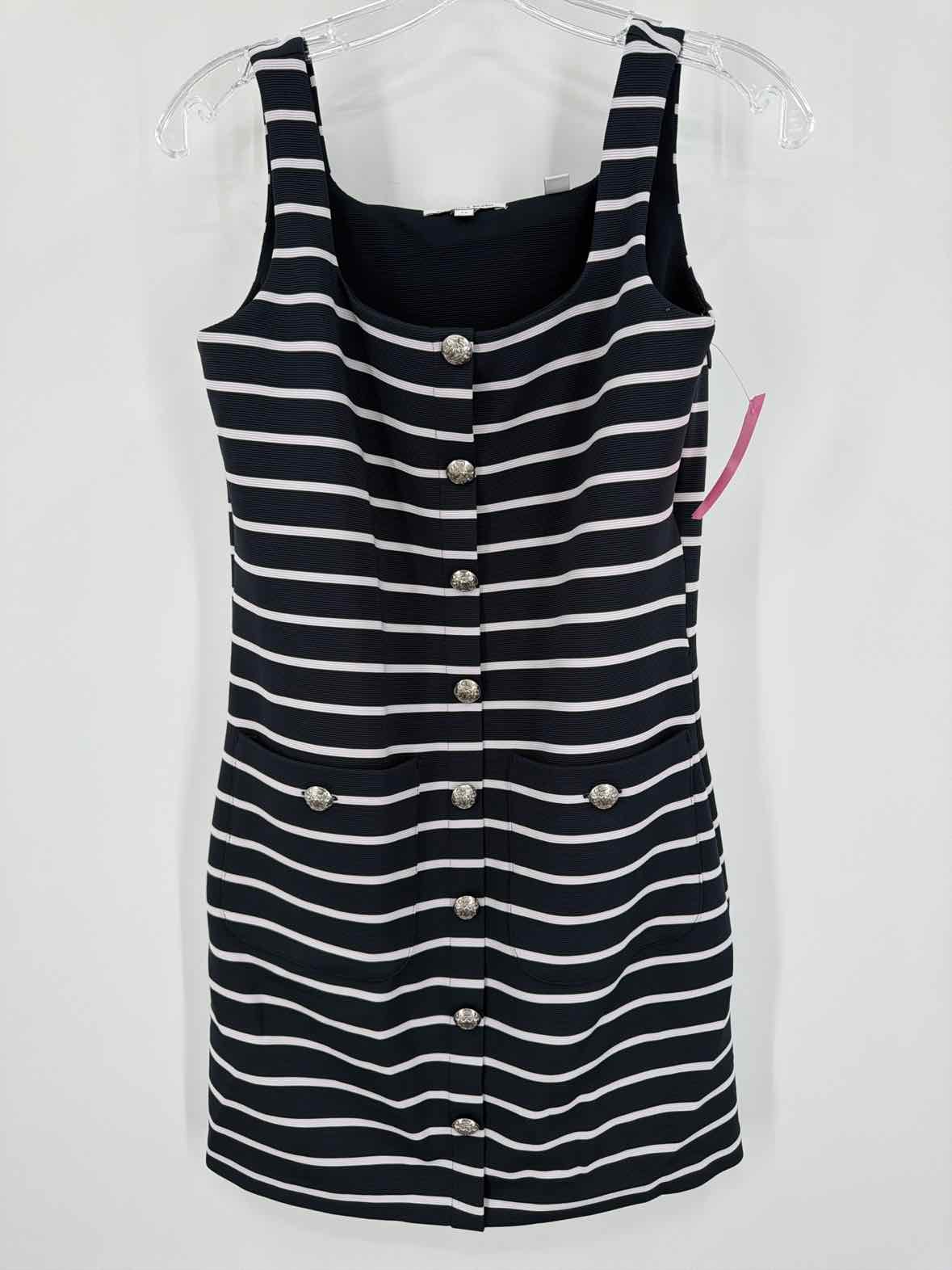 Pre-Owned Veronica Beard Navy Size XS Stripe Short Sleeveless Dress | True Fashionistas.