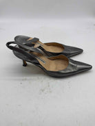 Pre-Owned Manolo Blahnik Silver Size 8.5 Slingback Heels | True Fashionistas.