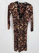 Pre-Owned Roberto Cavalli Brown Size 38/2 Short Long Sleeve Dress | True Fashionistas.