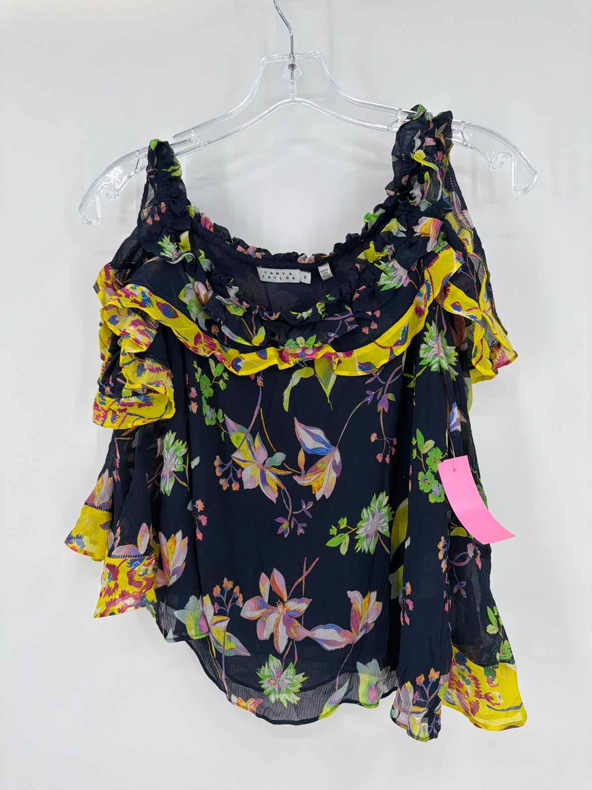 Pre-Owned Tanya Taylor Navy Size 2 Blouse | True Fashionistas.