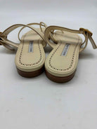 Pre-Owned Manolo Blahnik Ivory Size 36.5 Slide Sandals | True Fashionistas.