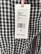 Pre-Owned Vineyard Vines Black Size 12 Check Short Sleeveless Dress | True Fashionistas.